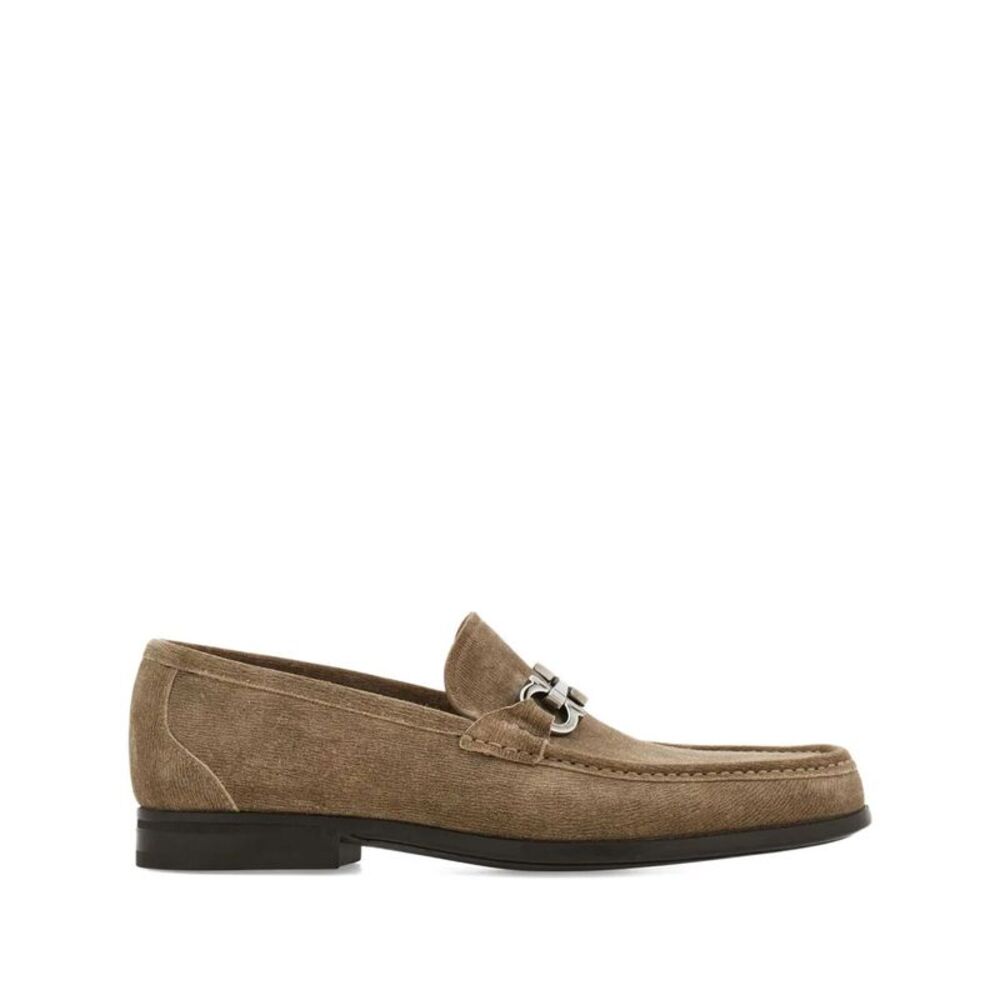 Grandioso2 Suede Loafers With Gancini Buckle Women